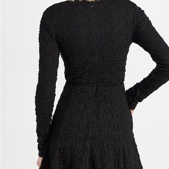 NWT Sabina Musayev Agnes Dress Black Mini Crinkled Cut Outs Drawstring Large - Picture 4 of 11